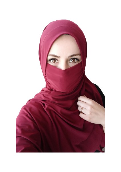 Kadın Maskeli Hazır Şal