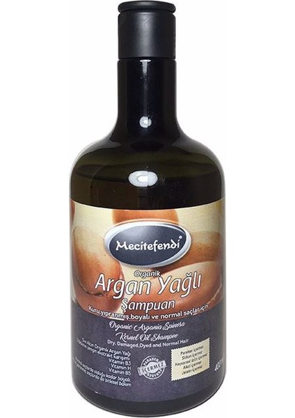 Organik Argan Yağlı Kuru, Boyalı, Yıpranmış Saçlar Için Şampuan 400 ml