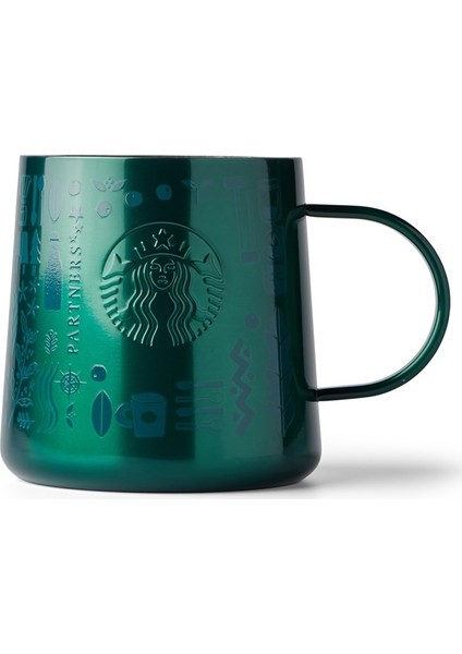 Starbucks® 50. Yıl Özel Seri Kupa - Koyu Yeşil Renkli Paslanmaz Çelik 414 ml