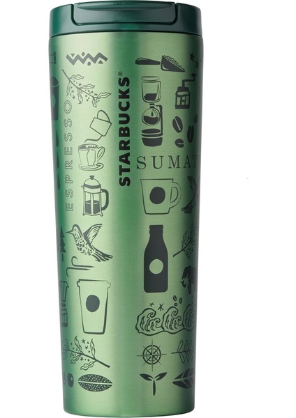 ® 50. Yıl Özel Seri Termos - Parlak Yeşil Renkli 473 ml