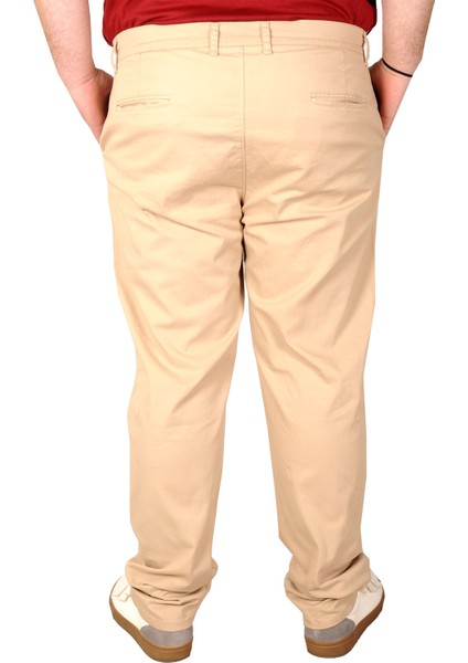 Büyük Beden Erkek Pantolon Keten 20850 Bej modelleri