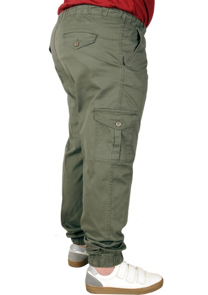 Büyük Beden Erkek Keten Kargo Jogger Valencia 21911 Haki fiyatları