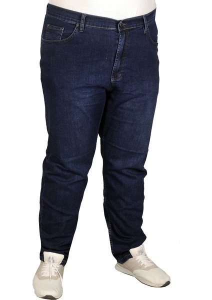 Büyük Beden Erkek Pantolon Kot Classics 19702 Koyu Mavi