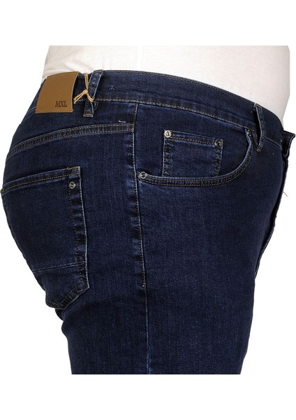 Büyük Beden Erkek Pantolon Kot Classics 19702 Koyu Mavi