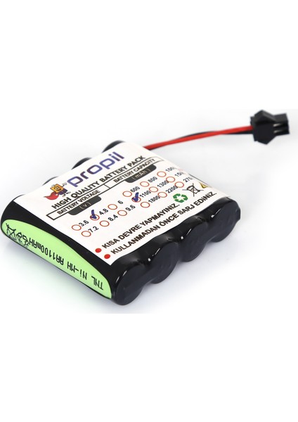 Oyuncak Araba Pili ve USB Şarj Cihazı 4.8V 1500 Mah 2'li