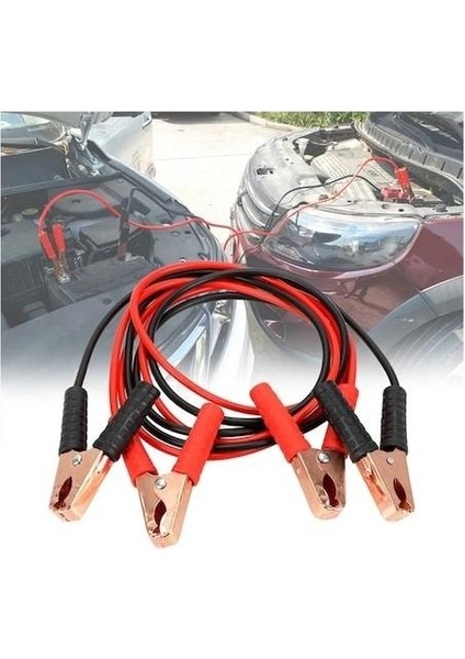 Akü Takviye Kablosu Otomobil Motosiklet Akü Şarj Kablosu 2 mt