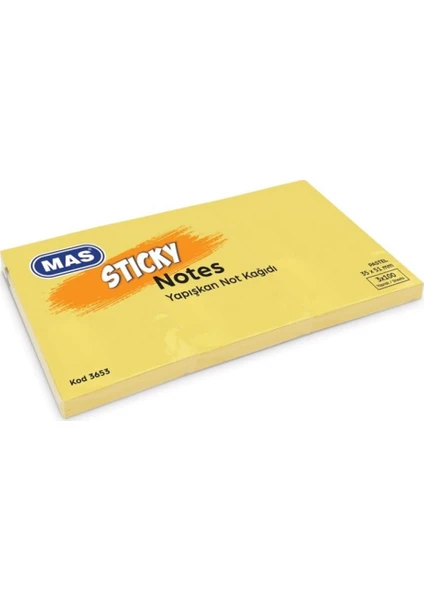 Mas 3653 Sticky Notes Pastel Yapışkanlı Not Kağıdı