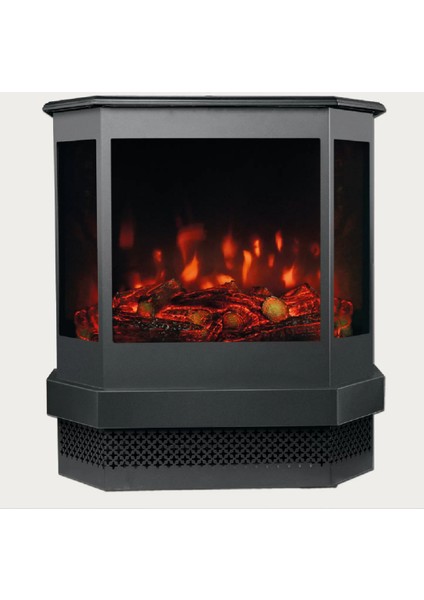 Asnorm SF1318 1800W Dekoratif Şömine Siyah