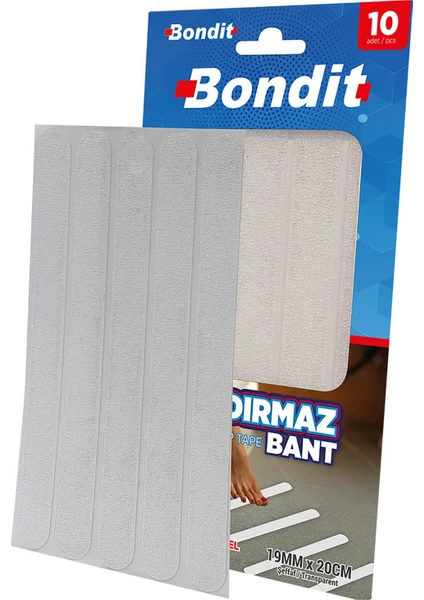 Banyo Kaydırmaz Bant Şeffaf 19 mm x 20 cm