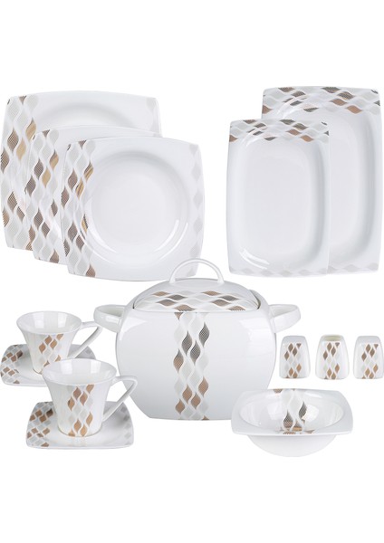 Fine Pearl Suva 83 Parça 12 Kişilik Yemek Takımı