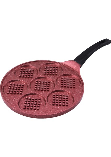 Smile 26 cm Waffle Tava Kırmızı