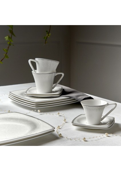 Fine Pearl Sedef 86 Parça 12 Kişilik İnci Yemek Takımı