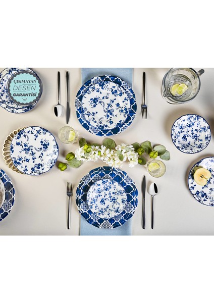 Deep Blue 24 Parça 6 Kişilik Yemek Takımı