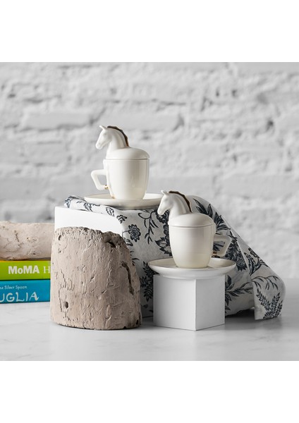 Horse 2 Kişilik Kahve Fincan Takımı 80 ml