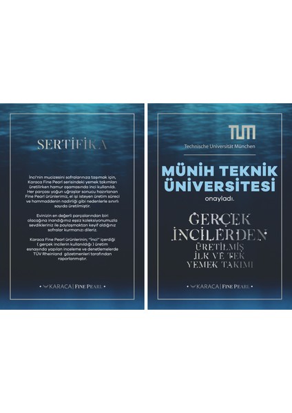 Fine Pearl Unique 62 Parça 12 Kişilik İnci Yemek Takımı Kare