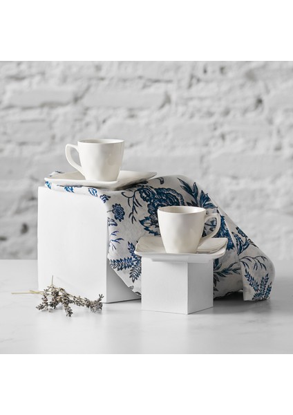 Carmita Kare 2 Kişilik Kahve Fincan Takımı