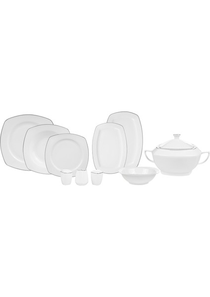 Lacie 60 Parça 12 Kişilik Yemek Takımı Kare