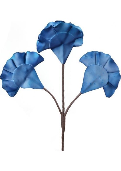 Mavi 3'lü Kadife Çiçek