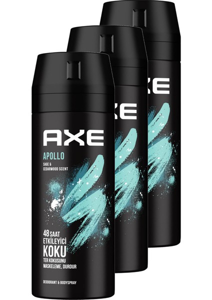 Apollo Erkek Deodorant 150 ml 3'lü Set