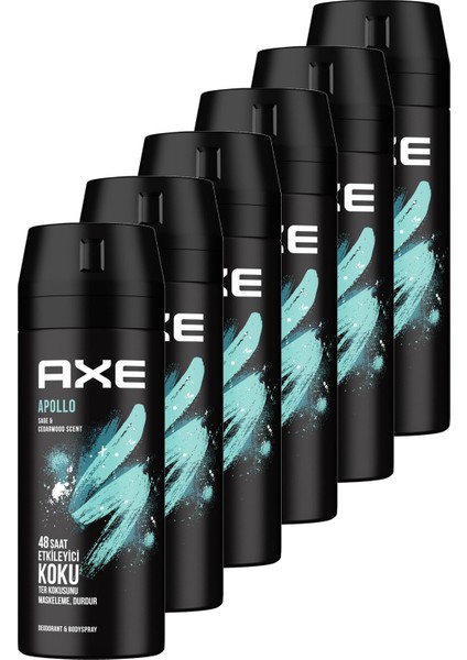Apollo Erkek Deodorant 150 ml 6'lı Set