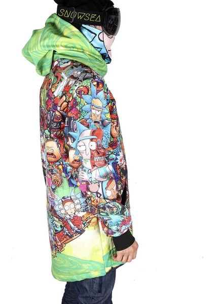 Rick And Morty 1. Kalite Snowboard ve Kayak Montu