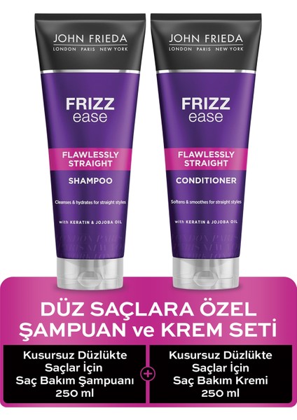 Düz Saçlara Özel Şampuan & Krem Set