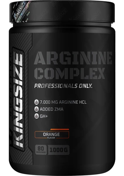 Kingsize Nutrition Arginine Complex Powder 1000 gr Portakal