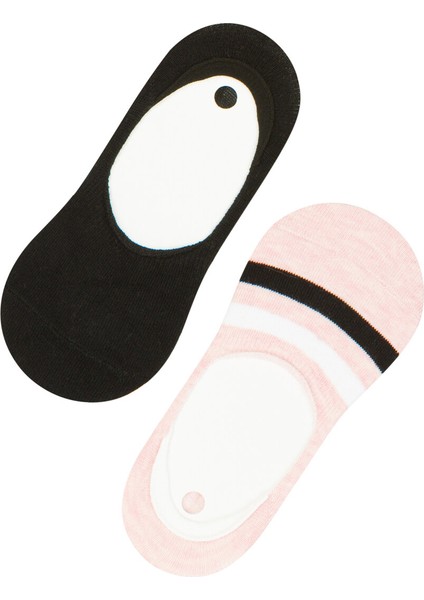 Çok Renkli Kız Çocuk Pretty 2li Babet Çorap