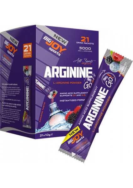 Arginine L-Arginine Amino Asit Orman Meyveli 21 Tekli Sachet 5000 mc