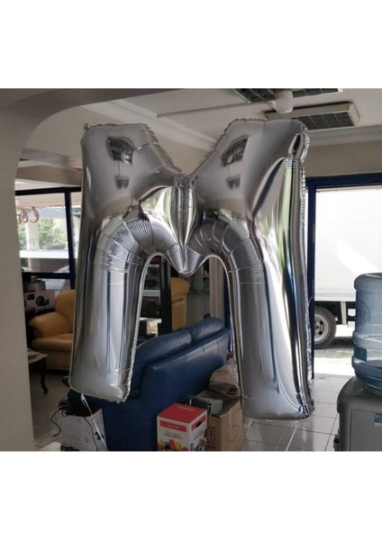 Harf Balon Folyo 100 cm Gümüş M modelleri