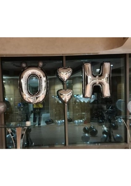 Harf Balon Folyo 100 cm Gümüş O