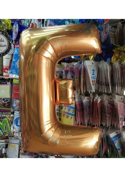 Harf Balon Folyo 100 cm Gold E