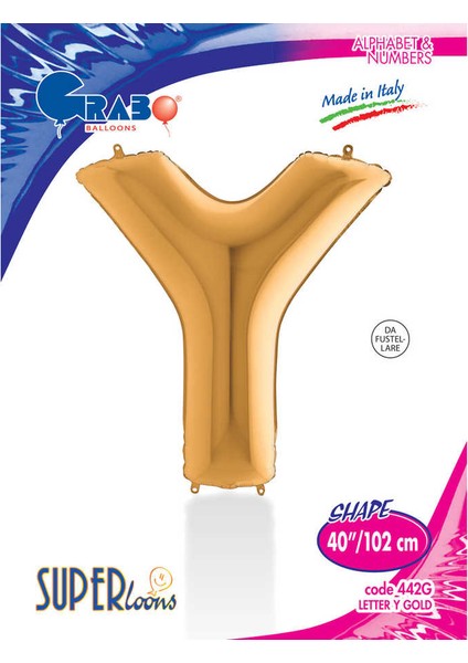 Harf Balon Folyo 100 cm Gold Y fiyatları