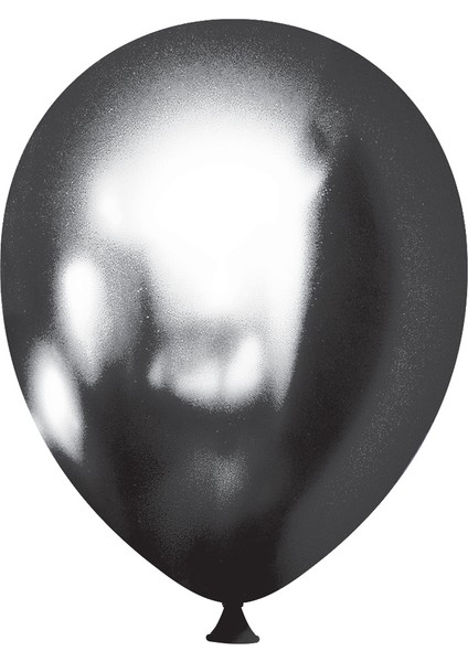 Siyah Krom Metalik Balon (Aynalı Balon) 10 Adet