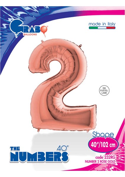 Rakam Balon Folyo 100 cm Rose Gold 2 fiyatları