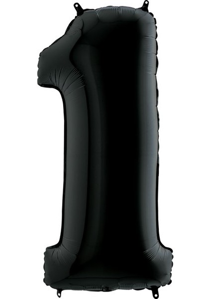Rakam Balon Folyo 100 cm Siyah 1