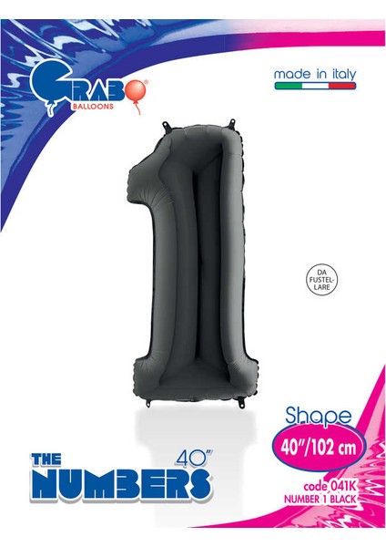 Rakam Balon Folyo 100 cm Siyah 1 fiyatları