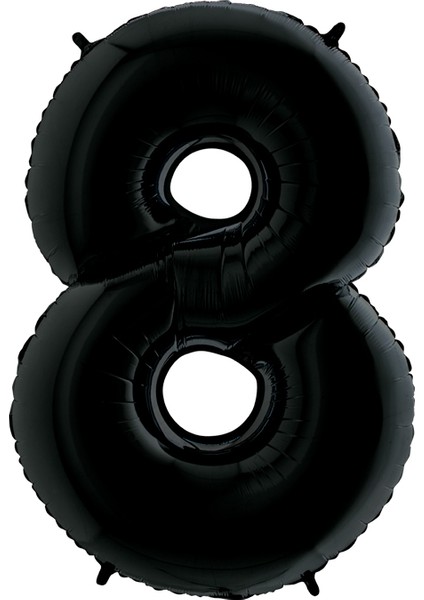 Rakam Balon Folyo 100 cm Siyah 8