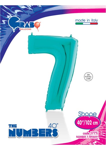 Rakam Balon Folyo 100 cm Tiffany (Yeşil) 7 fiyatları