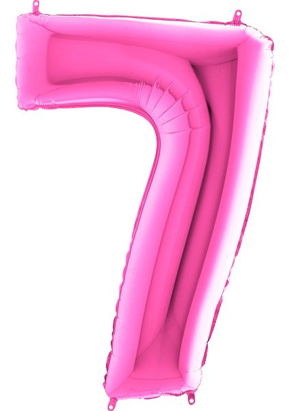 Rakam Balon Folyo 100 cm Fuşya 7