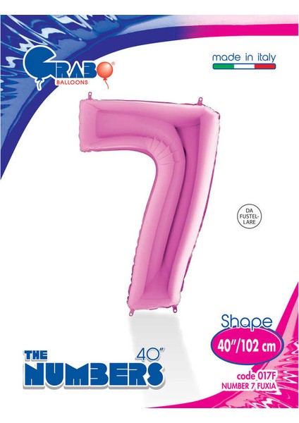 Rakam Balon Folyo 100 cm Fuşya 7 fiyatları