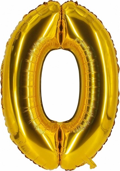 Rakam Balon Folyo Orta Boy 75 cm Gold 0