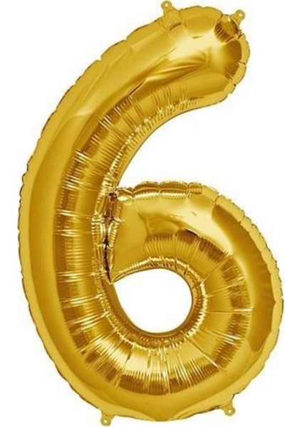 Rakam Balon Folyo Orta Boy 75 cm Gold 6