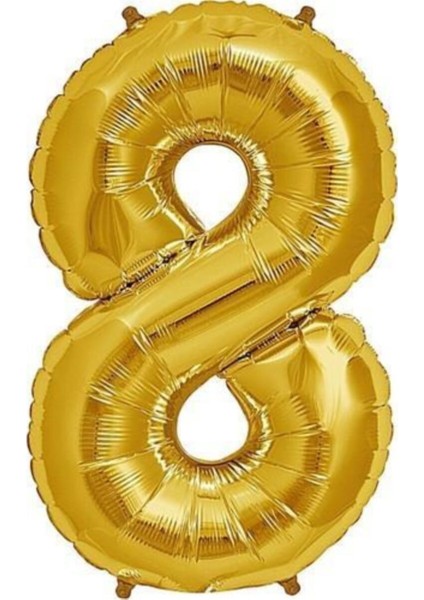 Rakam Balon Folyo Orta Boy 75 cm Gold 8