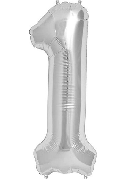 Rakam Balon Folyo Orta Boy 75 cm Gümüş 1
