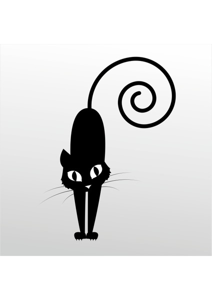 Folyo Sticker Kedi 107 80 cm Uzunluk Dekoratif Sticker
