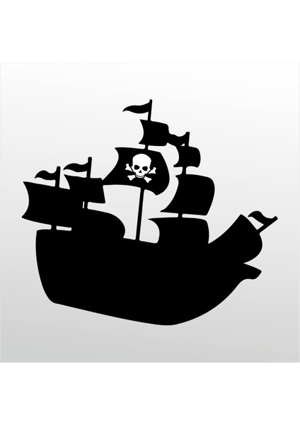 Folyo Sticker Korsan Gemisi 70 cm Uzunluk Dekoratif Sticker