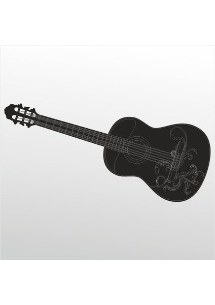 Folyo Sticker Gitar 70 cm Uzunluk Dekoratif Sticker