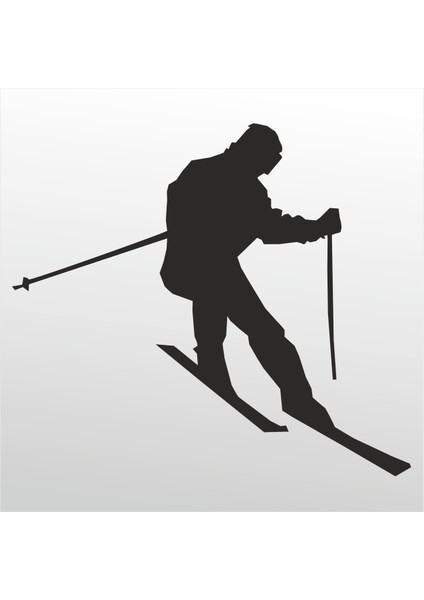 Folyo Sticker Kayakçı 106 30 cm Uzunluk Dekoratif Sticker