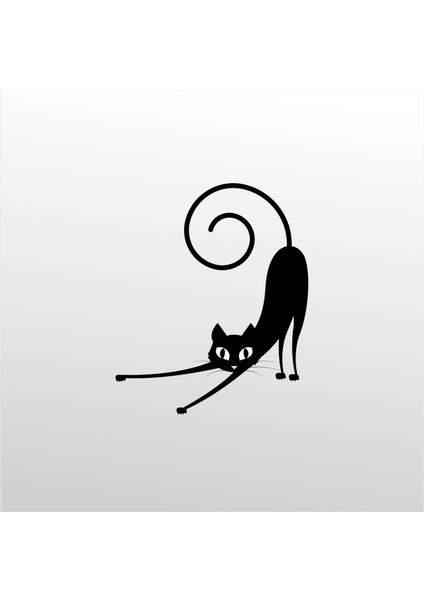 Folyo Sticker Kedi 102 30 cm Uzunluk Dekoratif Sticker